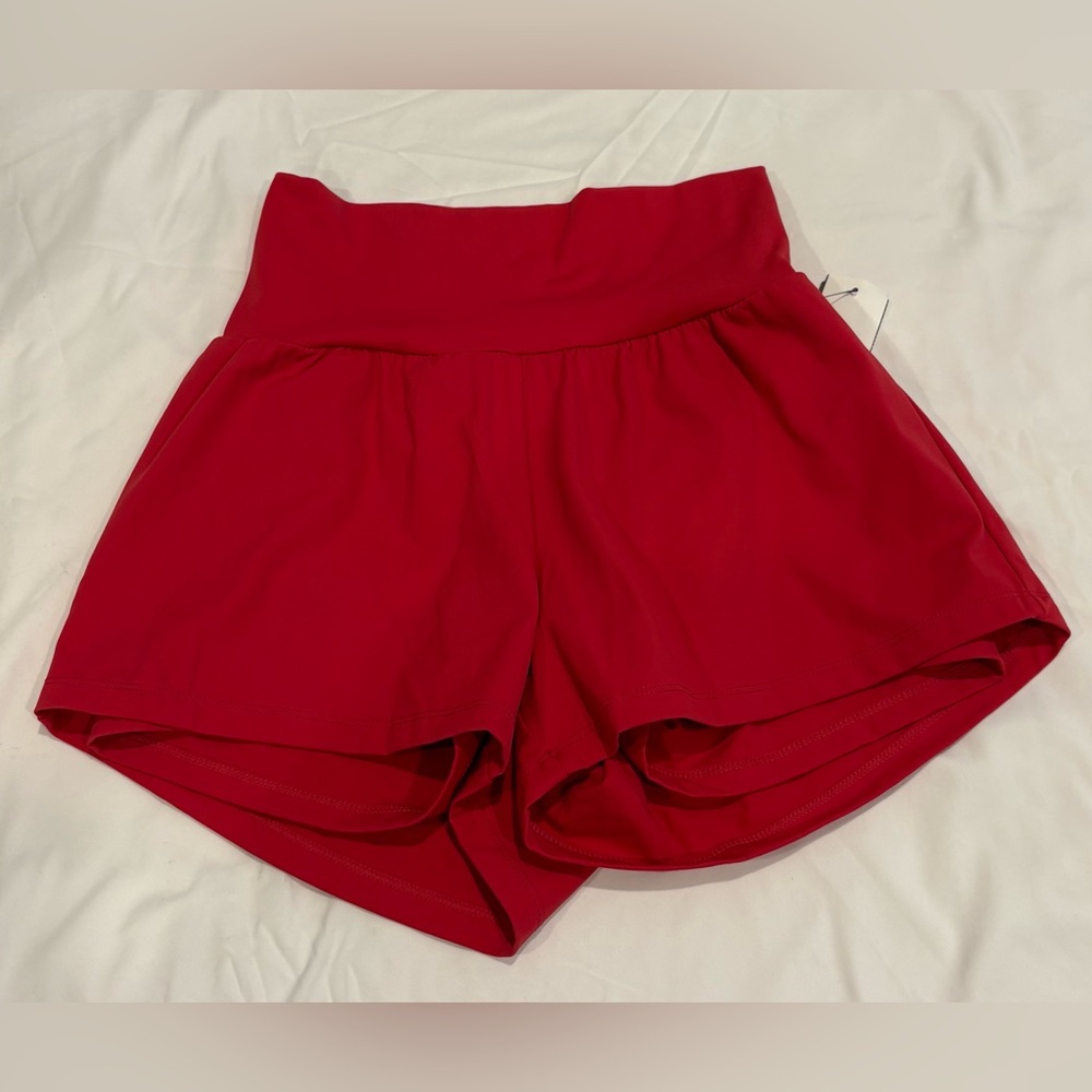 HALARA Women's High-Waisted Red Shorts